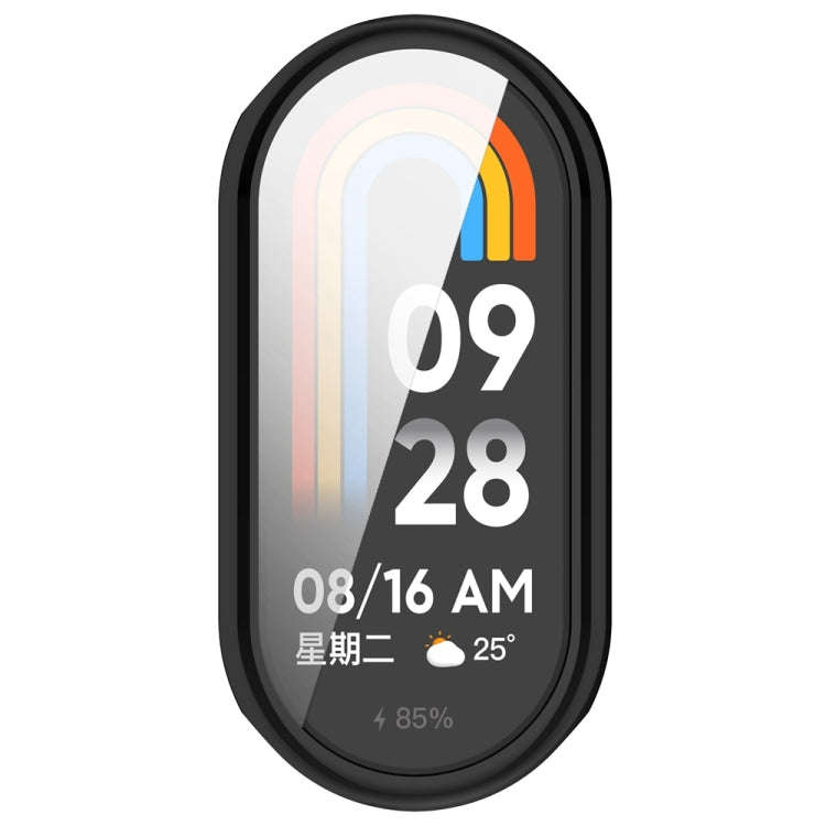 For Xiaomi Mi Band 8 Full Coverage TPU Electroplating Watch Protective Case(Black)