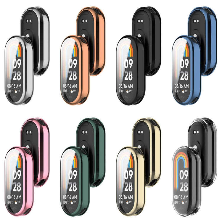 For Xiaomi Mi Band 8 Full Coverage TPU Electroplating Watch Protective Case(Transparent)