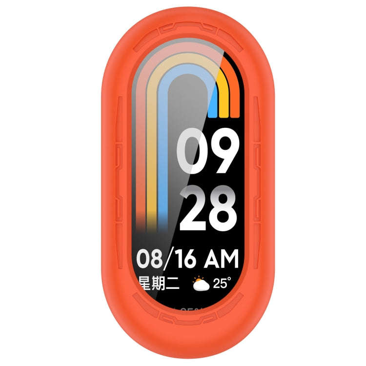 For Xiaomi Mi Band 8 Pure Color Silicone Watch Protective Case(Official Orange)