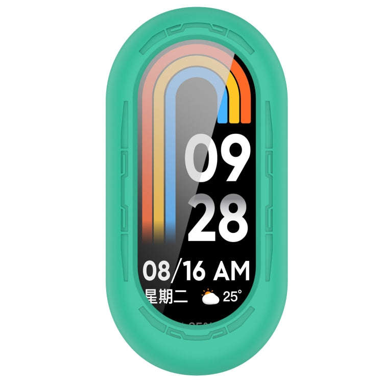 For Xiaomi Mi Band 8 Pure Color Silicone Watch Protective Case(Teal)