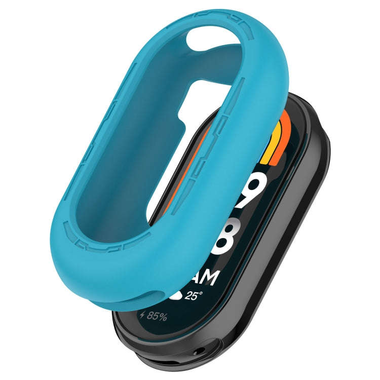 For Xiaomi Mi Band 8 Pure Color Silicone Watch Protective Case(Sky Blue)