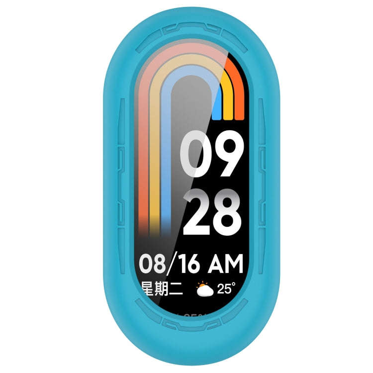 For Xiaomi Mi Band 8 Pure Color Silicone Watch Protective Case(Sky Blue)
