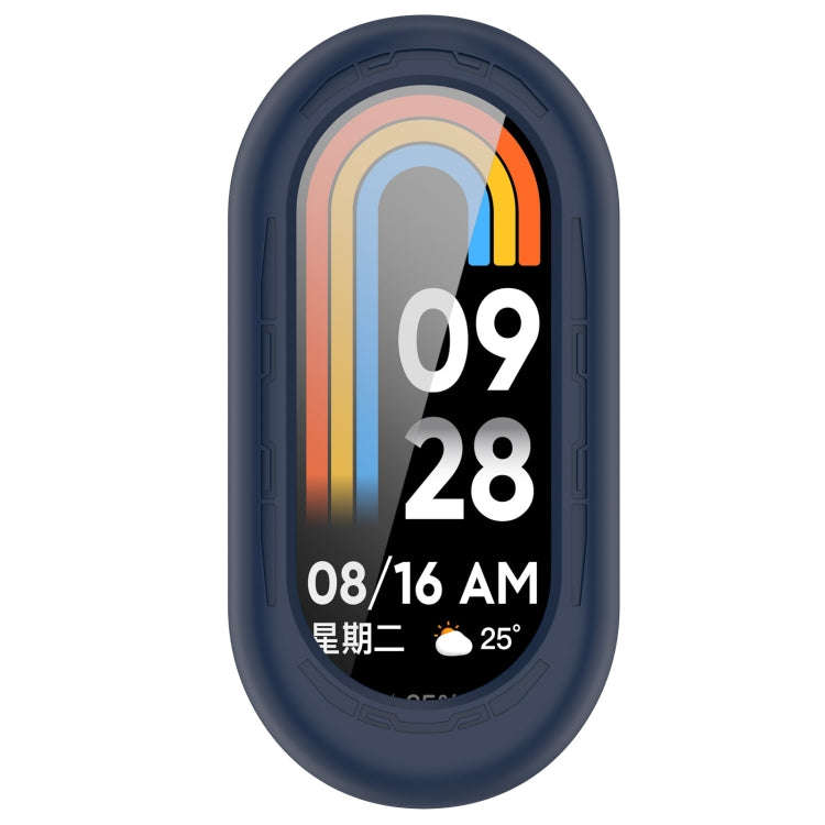 For Xiaomi Mi Band 8 Pure Color Silicone Watch Protective Case(Midnight Blue)