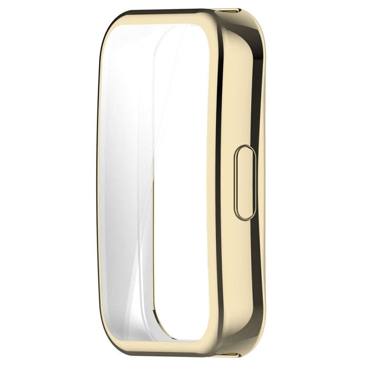 For Huawei Band 10 / 9 / 8 Full Coverage TPU Electroplating Watch Protective Case(Light Gold)