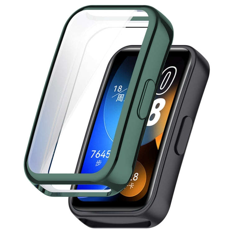 For Huawei Band 10 / 9 / 8 Full Coverage TPU Electroplating Watch Protective Case(Green)