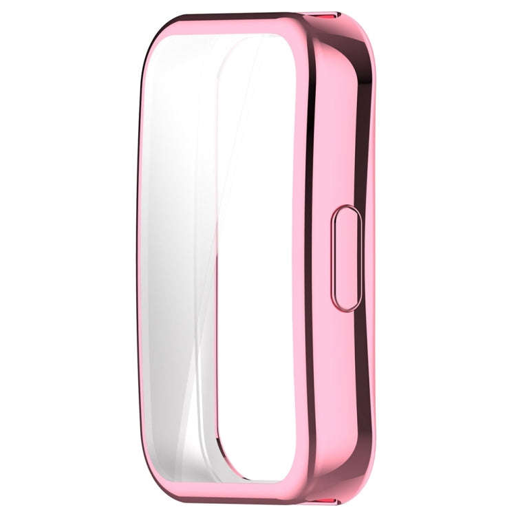 For Huawei Band 10 / 9 / 8 Full Coverage TPU Electroplating Watch Protective Case(Pink)