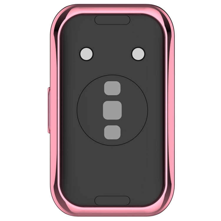 For Huawei Band 10 / 9 / 8 Full Coverage TPU Electroplating Watch Protective Case(Pink)