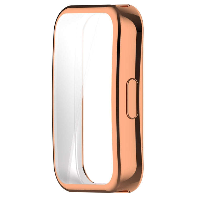 For Huawei Band 10 / 9 / 8 Full Coverage TPU Electroplating Watch Protective Case(Rose Gold)
