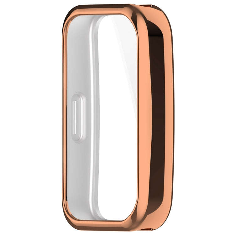 For Huawei Band 10 / 9 / 8 Full Coverage TPU Electroplating Watch Protective Case(Rose Gold)