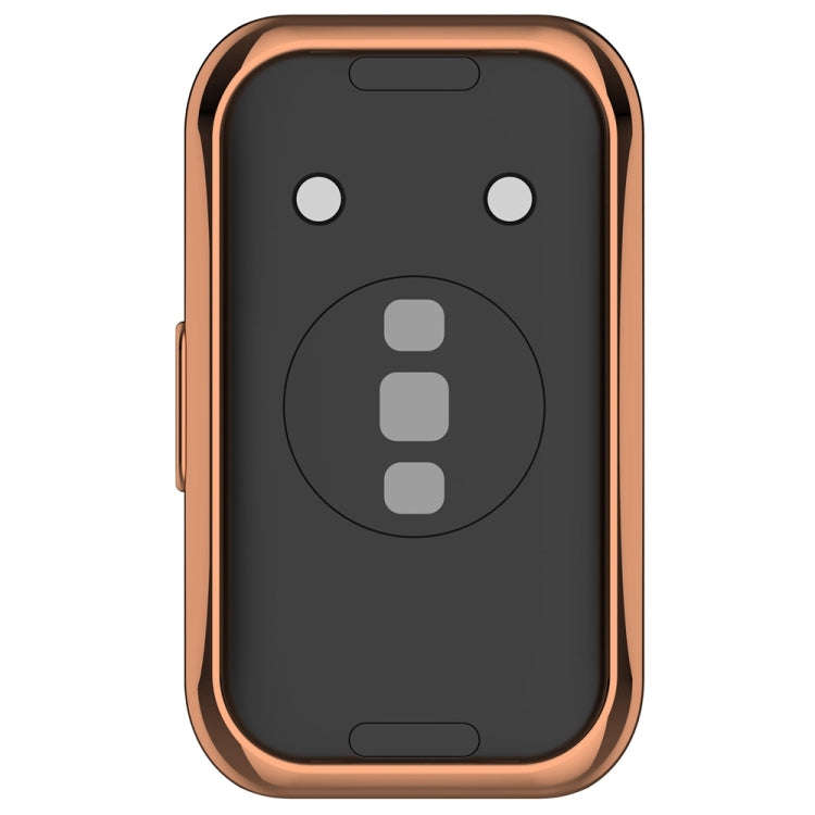 For Huawei Band 10 / 9 / 8 Full Coverage TPU Electroplating Watch Protective Case(Rose Gold)