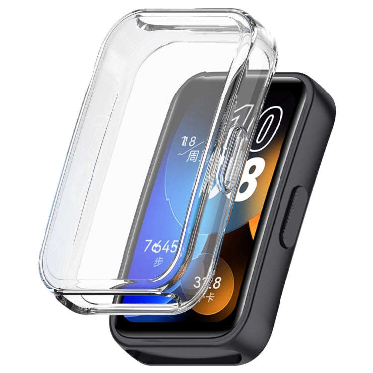 For Huawei Band 10 / 9 / 8 Full Coverage TPU Electroplating Watch Protective Case(Transparent)