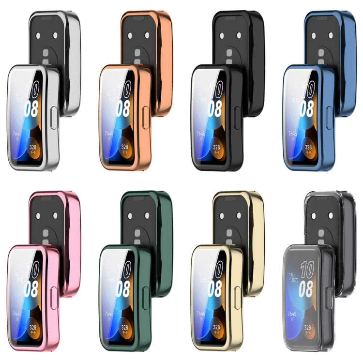 For Huawei Band 10 / 9 / 8 Full Coverage TPU Electroplating Watch Protective Case(Light Gold)