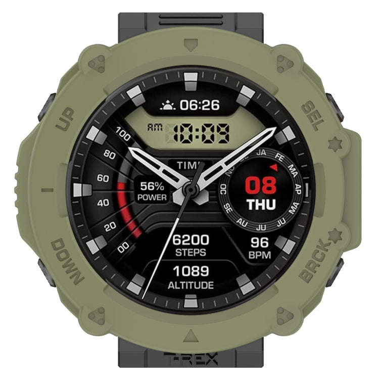 For Amazfit T-Rex Ultra Armor Hollow Watch Protective Case(Green)