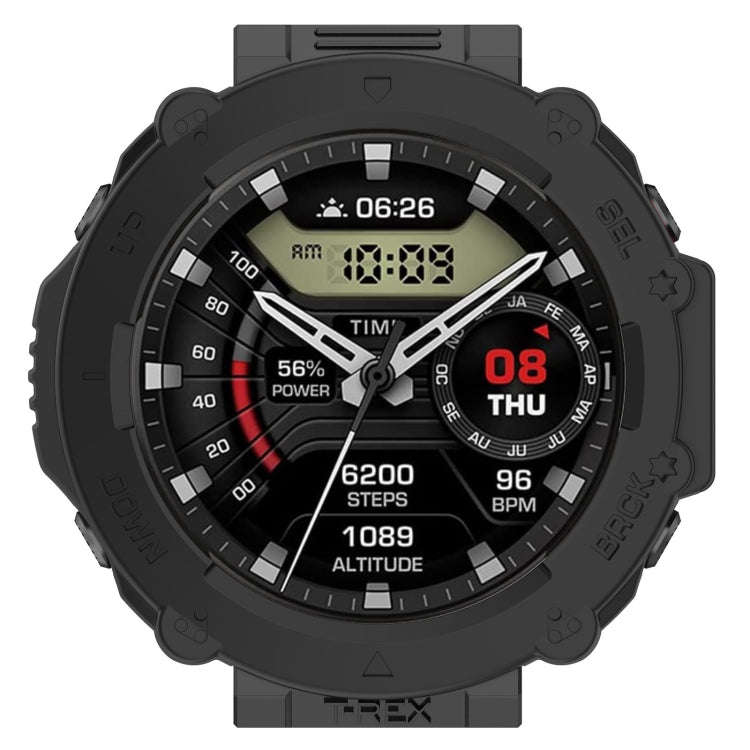 For Amazfit T-Rex Ultra Armor Hollow Watch Protective Case(Black)