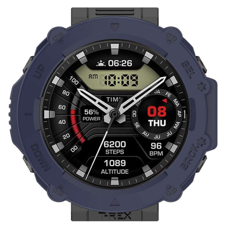 For Amazfit T-Rex Ultra Armor Hollow Watch Protective Case(Midnight Blue)