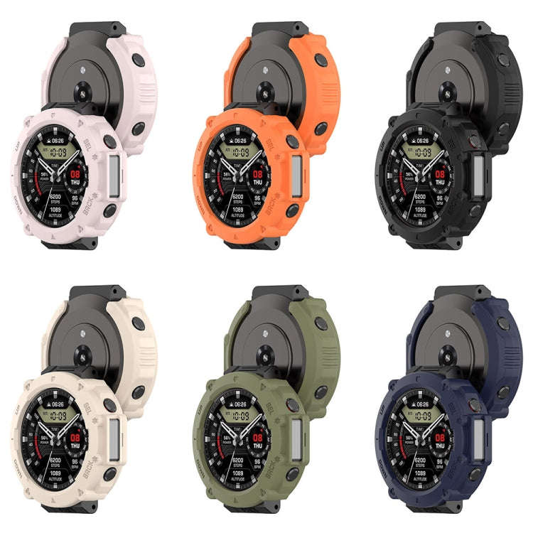 For Amazfit T-Rex Ultra Armor Hollow Watch Protective Case(Light Pink)