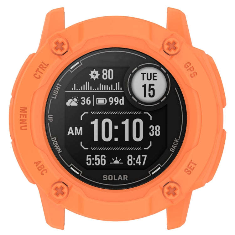 For Garmin Instinct 2X Armor Hollow Watch Protective Case(Orange)