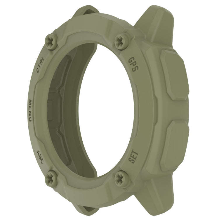 For Garmin Instinct 2X Armor Hollow Watch Protective Case(Green)