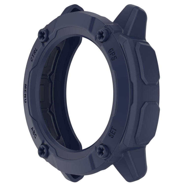 For Garmin Instinct 2X Armor Hollow Watch Protective Case(Midnight Blue)