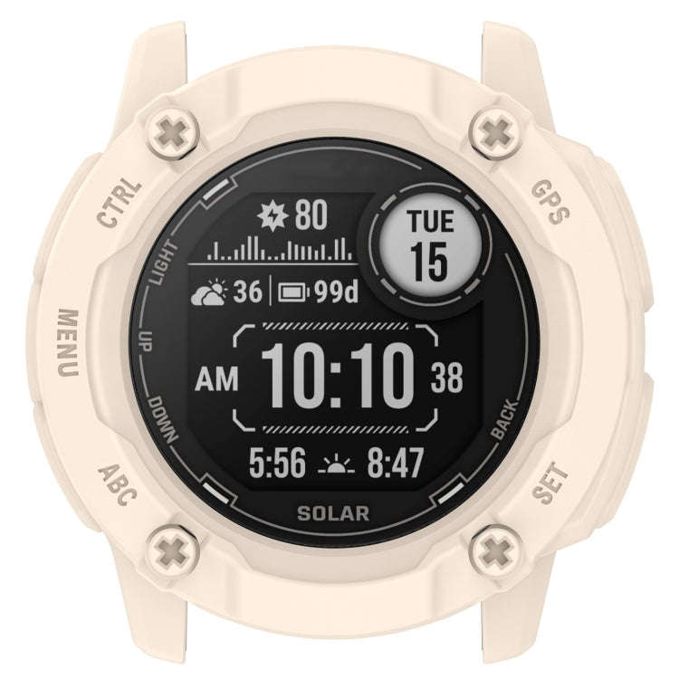 For Garmin Instinct 2X Armor Hollow Watch Protective Case(Starlight Color)