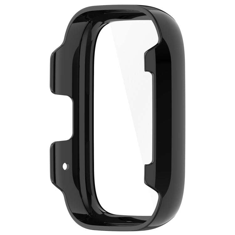 For Redmi Watch 3 Lite PC + Tempered Film Integrated Watch Protective Case(Black)