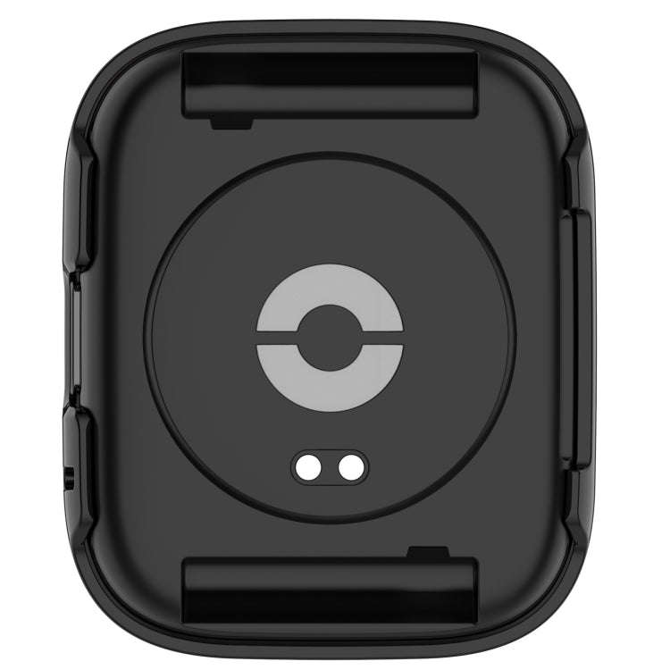 For Redmi Watch 3 Lite PC + Tempered Film Integrated Watch Protective Case(Black)