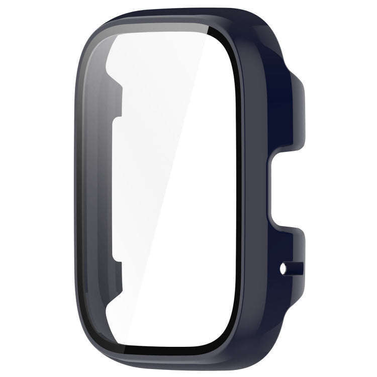For Redmi Watch 3 Lite PC + Tempered Film Integrated Watch Protective Case(Ink Blue)