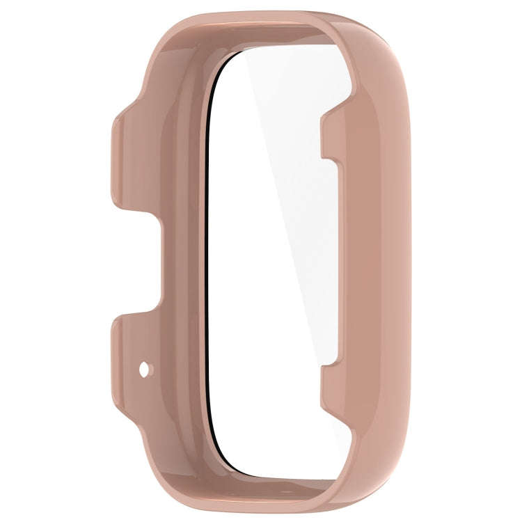 For Redmi Watch 3 Lite PC + Tempered Film Integrated Watch Protective Case(Pink)