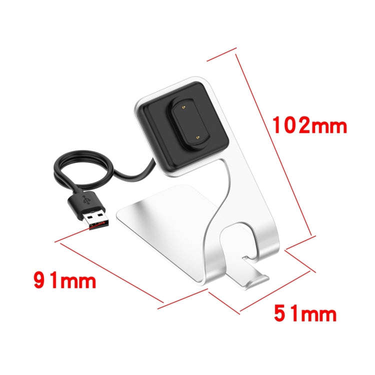 For Amazfit T-Rex Ultra Rotatable Smart Watch Charger Metal Dock Charger Bracket(Grey)