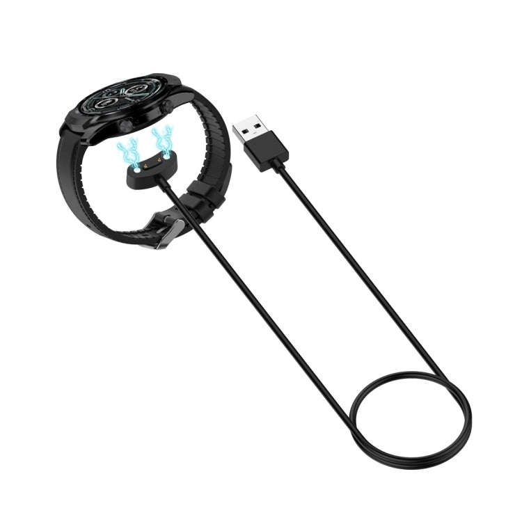 For Ticwatch Pro 5 / Pro 5 Enduro Magnetic Cradle Charger USB Charging Cable, Lenght: 1m(Black)
