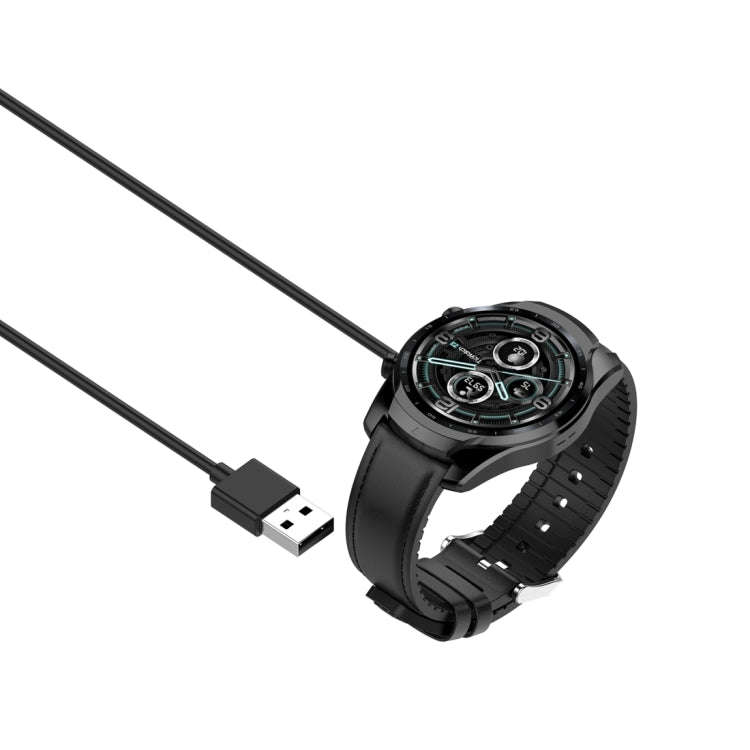 For Ticwatch Pro 5 / Pro 5 Enduro Magnetic Cradle Charger USB Charging Cable, Lenght: 1m(Black)