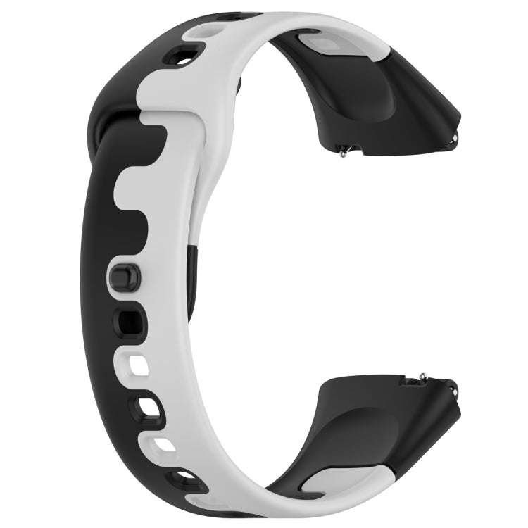 For Redmi Watch 3 Lite Stitching Two Color Silicone Watch Band(Black Grey)
