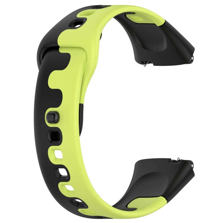 For Redmi Watch 3 Lite Stitching Two Color Silicone Watch Band(Black Teal)