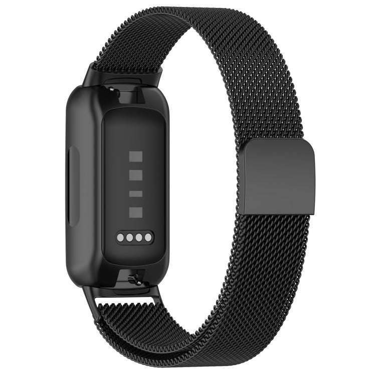 For Fitbit Inspire 3 Milanese Metal Watch Band(Black)