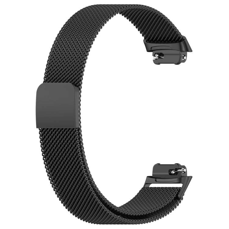 For Fitbit Inspire 3 Milanese Metal Watch Band(Black)