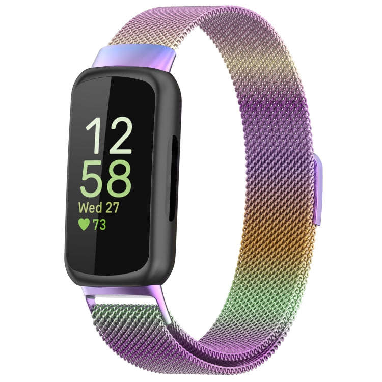 For Fitbit Inspire 3 Milanese Metal Watch Band(Colorful)