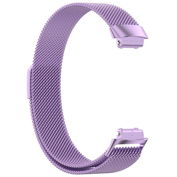 For Fitbit Inspire 3 Milanese Metal Watch Band(Light Purple)