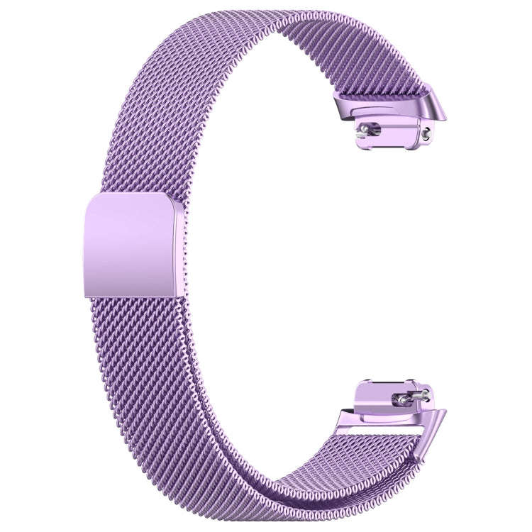 For Fitbit Inspire 3 Milanese Metal Watch Band(Light Purple)