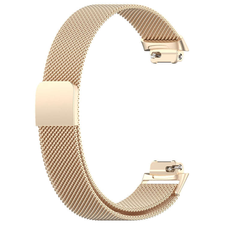 For Fitbit Inspire 3 Milanese Metal Watch Band(Champagne Color)