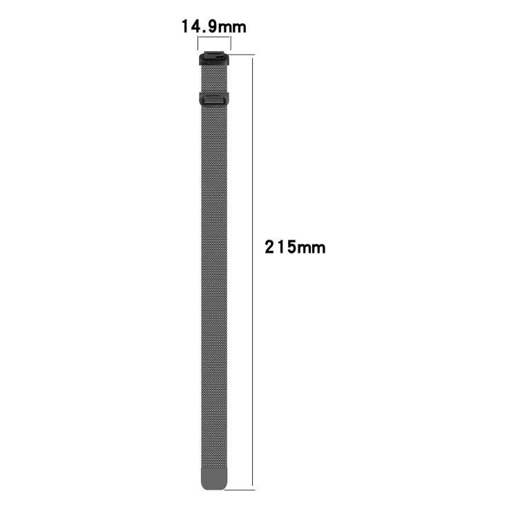 For Fitbit Inspire 3 Milanese Metal Watch Band(Silver)