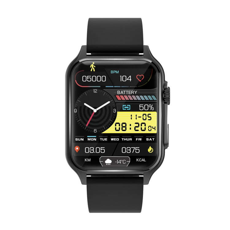 KT64 1.96 inch IPS Screen Smart Watch Supports Bluetooth Calls/Blood Oxygen Monitoring(Black)
