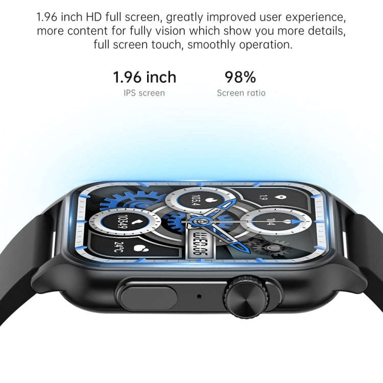 KT64 1.96 inch IPS Screen Smart Watch Supports Bluetooth Calls/Blood Oxygen Monitoring(Gold)