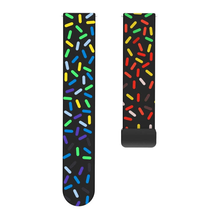 For Samsung Galaxy Watch 6 / 6 Classic Sports Rainbow Dots Magnetic Black Buckle Silicone Watch B...