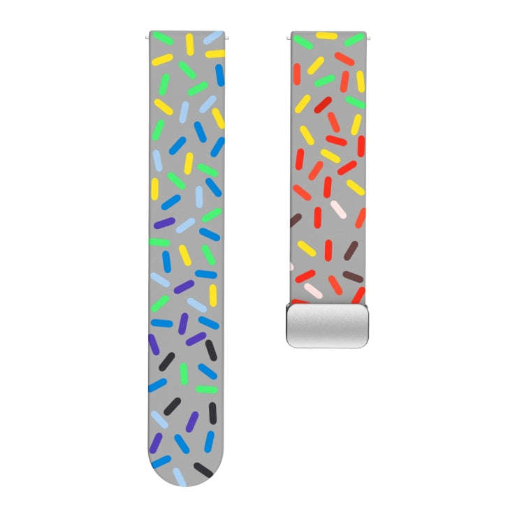 For Samsung Galaxy Watch 6 / 6 Classic Sports Rainbow Dots Magnetic Black Buckle Silicone Watch B...