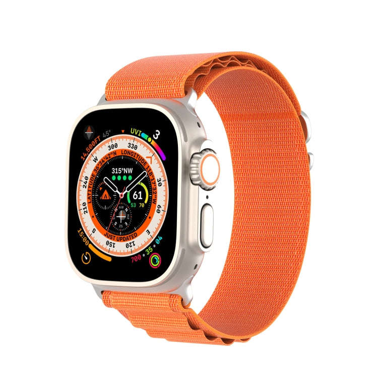 For Apple Watch Ultra 49mm DUX DUCIS GS Series Nylon Loop Watch Band(Orange)