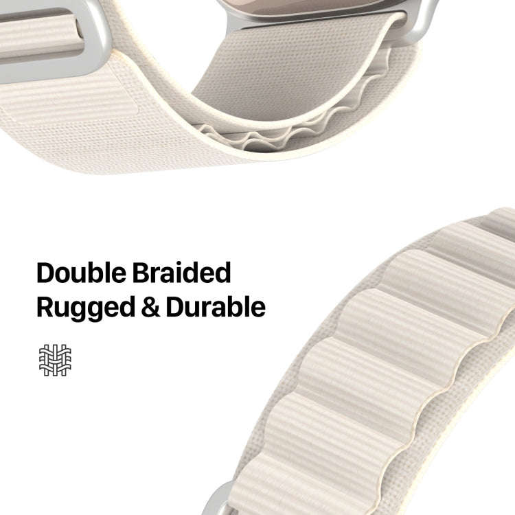 For Apple Watch Series 8 45mm  DUX DUCIS GS Series Nylon Loop Watch Band(Starlight)