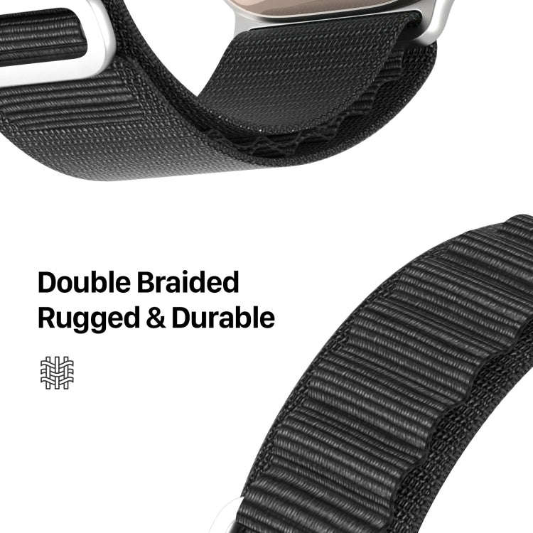For Apple Watch Series 3 42mm DUX DUCIS GS Series Nylon Loop Watch Band(Black)