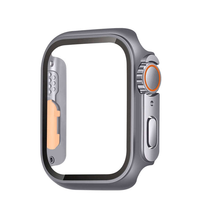 For Apple Watch Series 9 / 8 / 7 41mm Tempered Film Hybrid PC Integrated Watch Case(Original Blac...