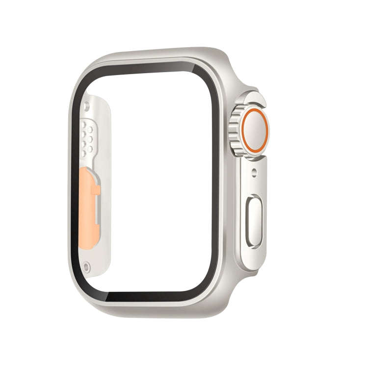 For Apple Watch Series 6 / 5 / 4 / SE 44mm Tempered Film Hybrid PC Integrated Watch Case(Starligh...
