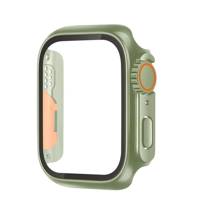 For Apple Watch Series 6 / 5 / 4 / SE 44mm Tempered Film Hybrid PC Integrated Watch Case(Green Or...